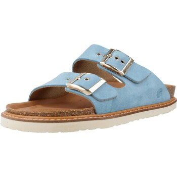Schuhe Damen Pantoffel Genuins HAWAII Pantoffeln Frau Blau