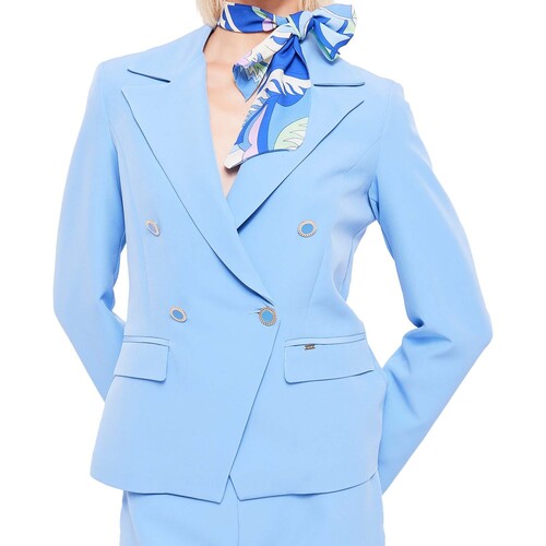 Kleidung Damen Jacken Gaudi Giacca Doppio Petto M-L Blau