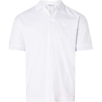 Kleidung Herren T-Shirts & Poloshirts Calvin Klein Jeans Smooth Cotton Open P Weiss