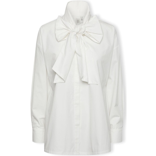 Kleidung Damen Tops / Blusen Y.a.s YAS Sigga Shirt L/S - Star White Weiss