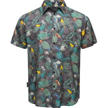Kleidung Herren Langärmelige Hemden Ragwear Hawaiihemd Omerro Schwarz