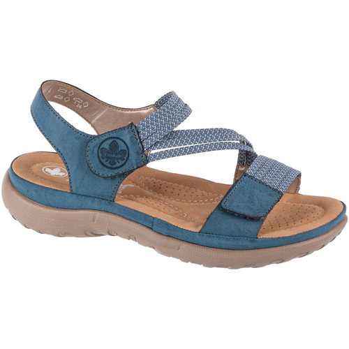 Schuhe Damen Sportliche Sandalen Rieker Sandals Blau