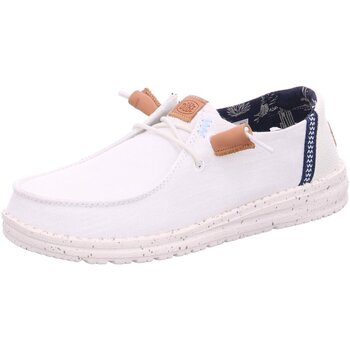 Hey Dude Shoes Schnuerschuhe Wendy Washed Canvas White HD40297-100 Weiss
