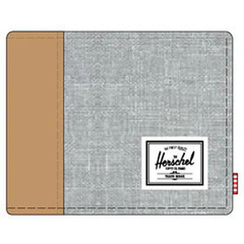 Taschen Portemonnaie Herschel Hank Wallet Light Grey Crosshatch/Natural Grau