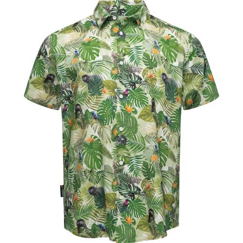 Kleidung Herren Langärmelige Hemden Ragwear Hawaiihemd Omerro Weiss