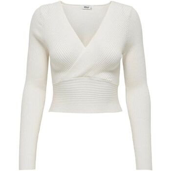 Kleidung Damen Pullover Only 15310652 HONOR-BRIGHT WHITE Weiss