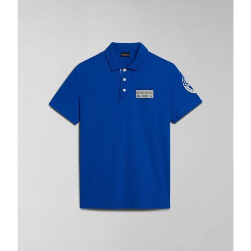 Kleidung Herren T-Shirts & Poloshirts Napapijri E-AMUNDSEN NP0A4H6A-B2L BLUE LAPIS Blau