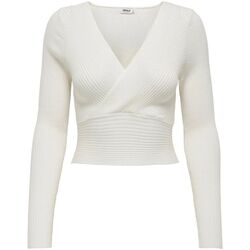 Kleidung Damen Pullover Only 15310652 HONOR-BRIGHT WHITE Weiss