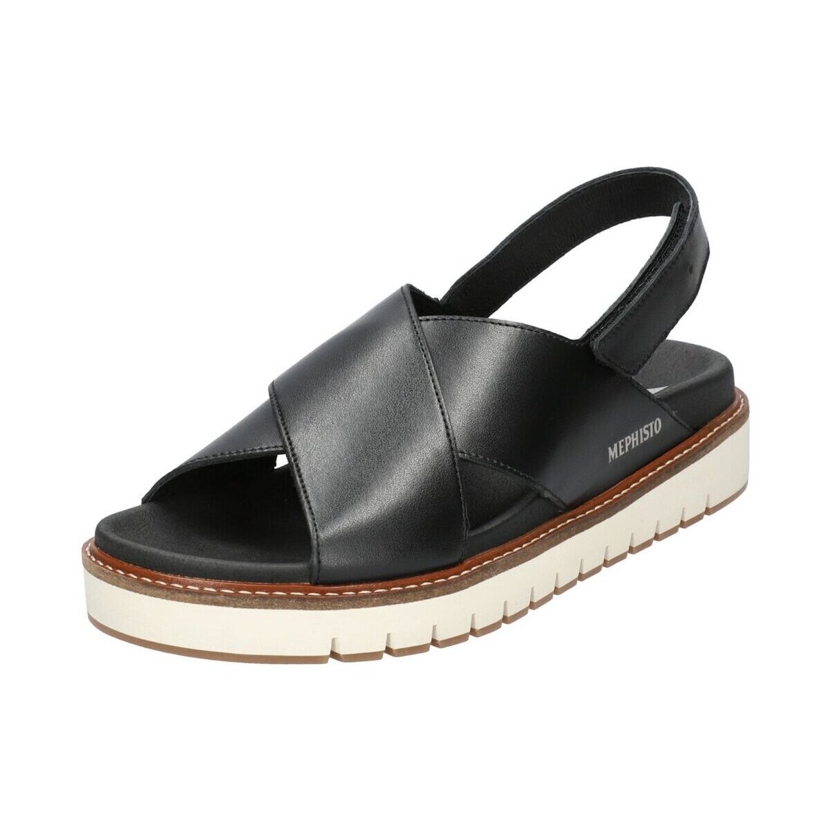 Schuhe Damen Sandalen / Sandaletten Mephisto Sandaletten BLANCHE SILK 7800 BLACK Schwarz