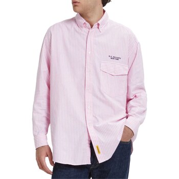 Kleidung Herren Langärmelige Hemden B.d. Baggies B14008 Rosa