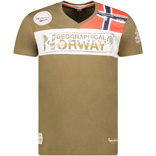 Kleidung Herren T-Shirts Geographical Norway SX1130HGN-Kaki Grün