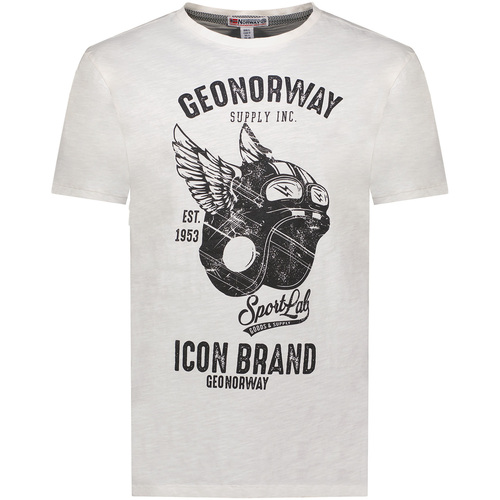 Kleidung Herren T-Shirts Geo Norway SY1360HGN-White Weiss