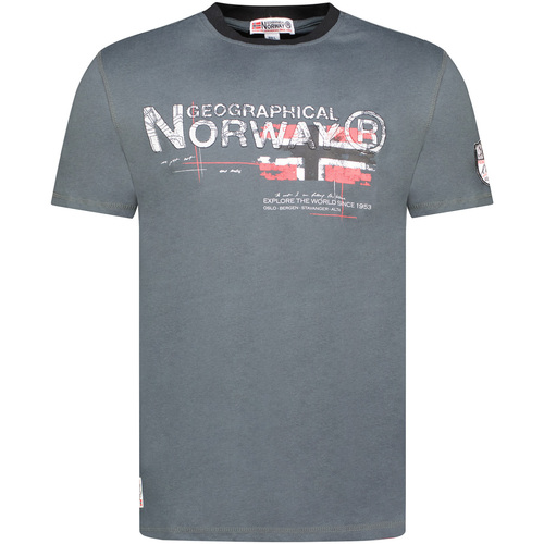 Kleidung Herren T-Shirts Geographical Norway SY1450HGN-Dark Grey Grau