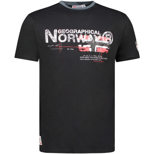 Kleidung Herren T-Shirts Geographical Norway SY1450HGN-Black Schwarz