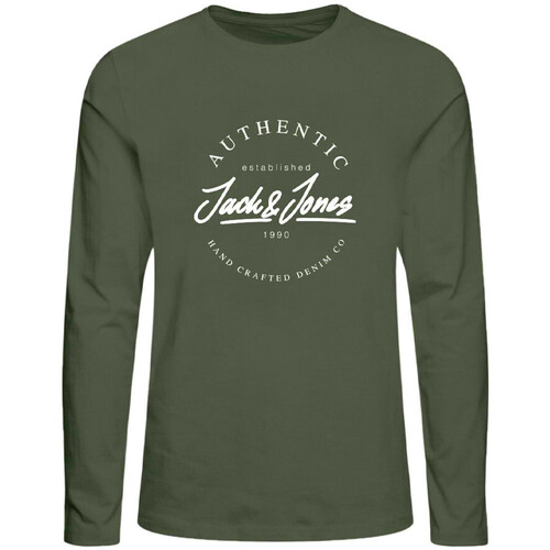 Kleidung Jungen Langarmshirts Jack & Jones 12218637 Grün