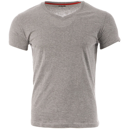 Kleidung Herren T-Shirts & Poloshirts Schott SC-BASICVNECK Grau