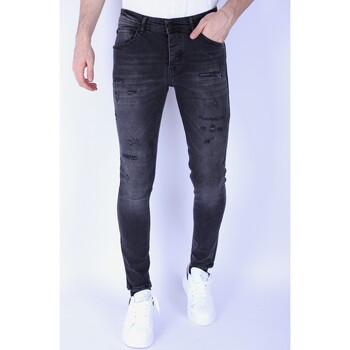 Kleidung Herren Slim Fit Jeans Local Fanatic Ripped Jeans Für Slim Mit Stretch Grau