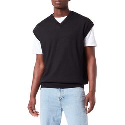 Kleidung Herren Strickjacken Casual Friday Gilet en laine de mérinos  Karlo Schwarz