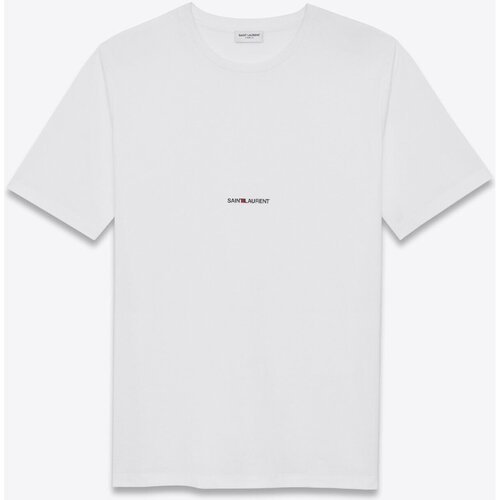 Kleidung Herren T-Shirts Yves Saint Laurent BMK464572 YB2DQ Weiss