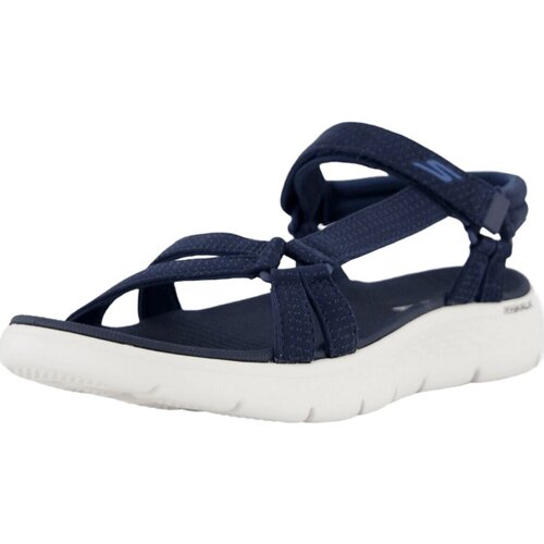 Schuhe Damen Wanderschuhe Skechers Sandaletten GO WALK FLEX SANDAL - SUBLIME 141451 NVY Blau