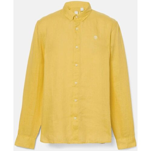 Kleidung Herren Langärmelige Hemden Timberland TB0A2DC3EG41 - LINEN SHIER-MIMOSA Gelb