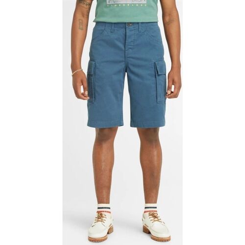 Kleidung Herren Shorts / Bermudas Timberland TB0A5U1B - BROOKLINE TWILL CARGO SHORT-2881 DK BLUE Blau