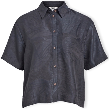 Kleidung Damen Tops / Blusen Object Hannima Shirt S/S - Black Schwarz