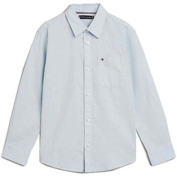 Kleidung Jungen Langärmelige Hemden Tommy Hilfiger KB0KB08868 HEMP-C10 BREEZY BLUE Blau