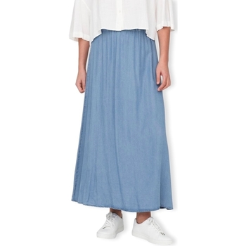 Kleidung Damen Röcke Only Pena Venedig Long Skirt - Medium Blue Denim Blau
