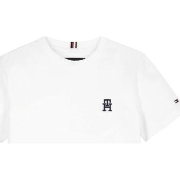 Kleidung Jungen T-Shirts & Poloshirts Tommy Hilfiger KB0KB08820 PIQUET MONOGRAM TEE-YBR WHITE Weiss
