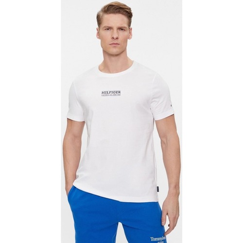 Kleidung Herren T-Shirts & Poloshirts Tommy Hilfiger MW0MW34387 Weiss