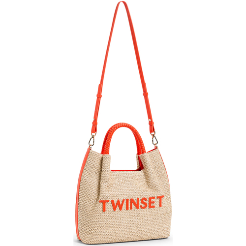 Taschen Damen Handtasche Twin Set Tote Piccola Orange