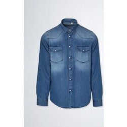 Kleidung Herren Langärmelige Hemden Liu Jo Texana Jeanshemd Forttexasmd Blau