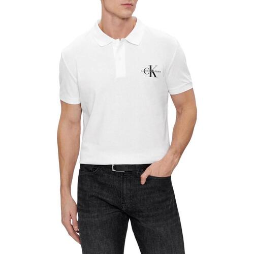 Kleidung Herren Polohemden Calvin Klein Jeans  Weiss