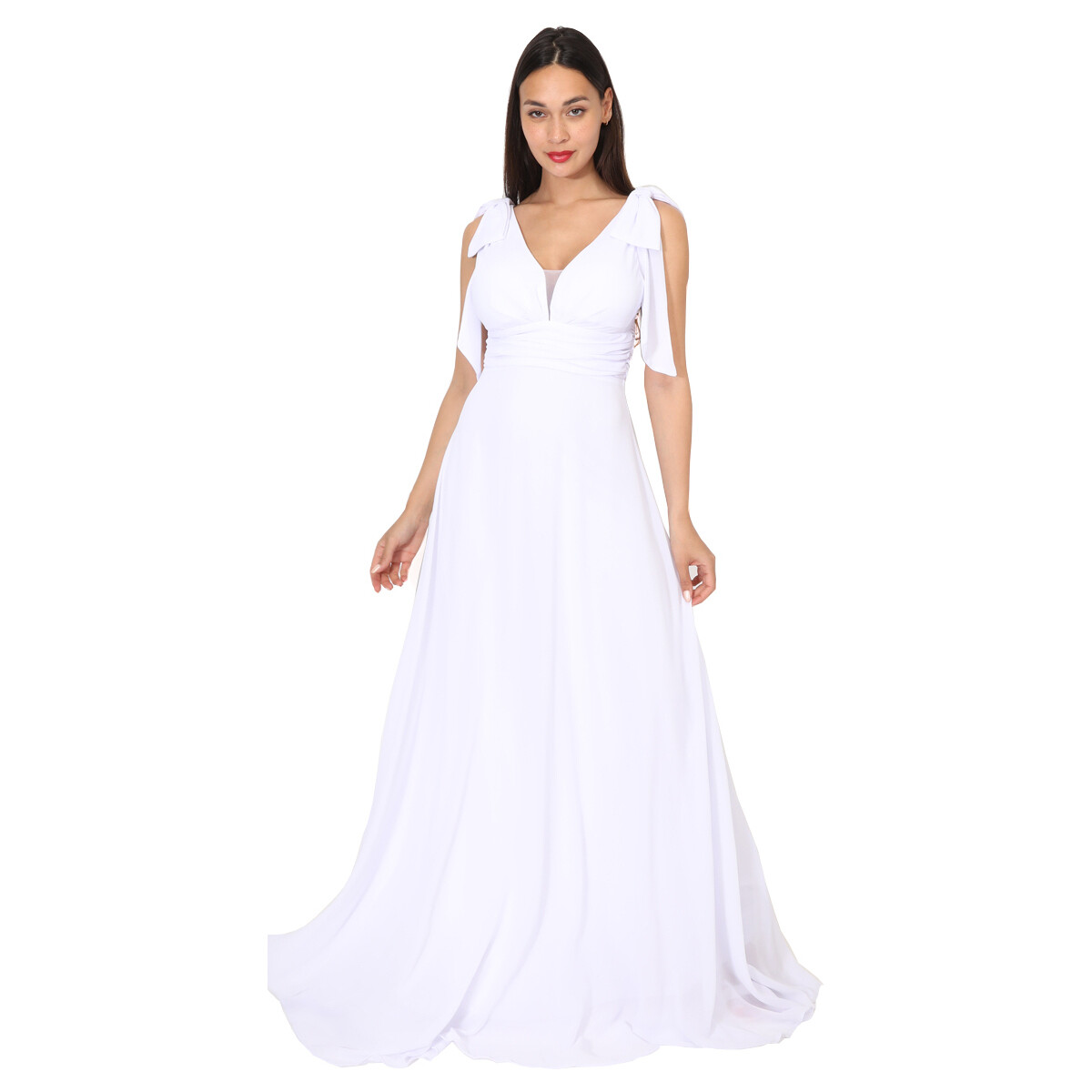 Kleidung Damen Kleider La Modeuse 70587_P165128 Weiss