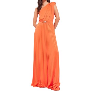 Kleidung Damen Kleider Gaudi Abito Monospalla Plissettato In Jersey Orange