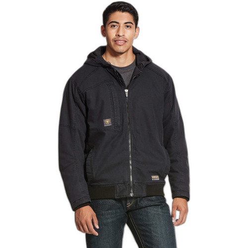 Kleidung Herren Windjacken Ariat Veste imperméable duracanvas  Rebar Washed Schwarz