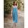 Kleidung Damen Maxikleider Isla Bonita By Sigris Langes Midi -Kleid Blau