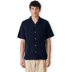 Kleidung Herren Langärmelige Hemden Portuguese Flannel Cord Camp Collar Shirt - Navy Blau