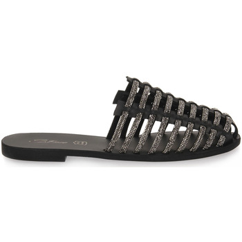 Schuhe Damen Sandalen / Sandaletten S.piero BLACK LEATHER STRASS Schwarz