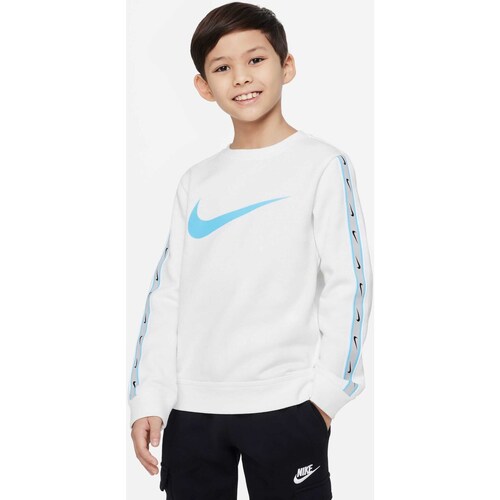 Kleidung Jungen Fleecepullover Nike Sportswear Repeat Weiss