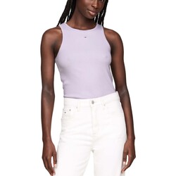 Kleidung Damen T-Shirts & Poloshirts Tommy Jeans Tjw Essential Rib Ta Violett