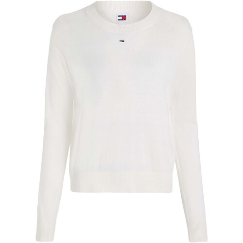 Kleidung Damen Pullover Tommy Jeans Tjw Essential Crew N Weiss