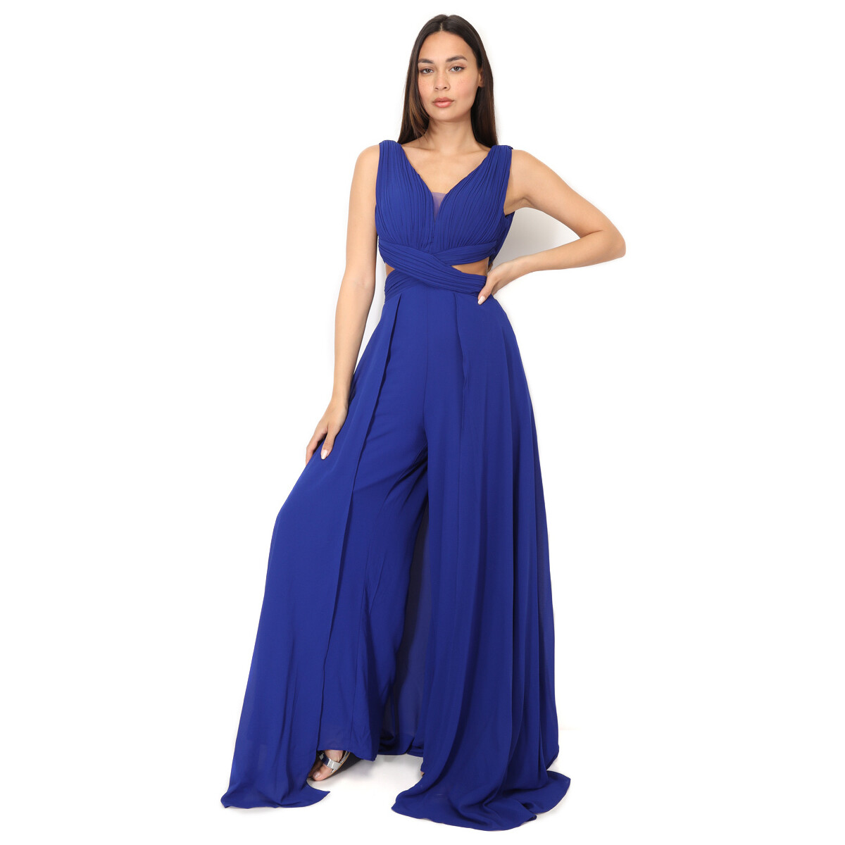 Kleidung Damen Overalls / Latzhosen La Modeuse 70595_P165152 Blau