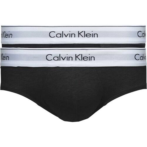 Unterwäsche Herren Slips Calvin Klein Jeans 2P Hip Brief Schwarz