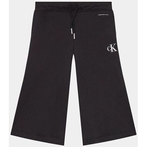 Kleidung Mädchen Shorts / Bermudas Calvin Klein Jeans IG0IG02449 CULOTTE SWEATPANTS-BLACK Schwarz