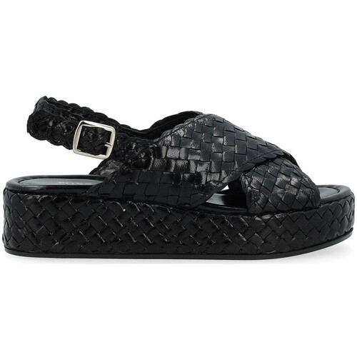 Schuhe Damen Sandalen / Sandaletten Pon´s Quintana Sandale  Forli aus schwarzem Leder Other