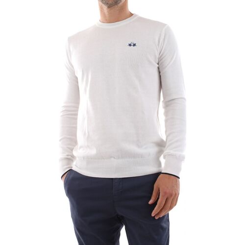 Kleidung Herren Pullover La Martina YMS010-XC008 TRICOT SWTR-00002 OFF WHITE Weiss