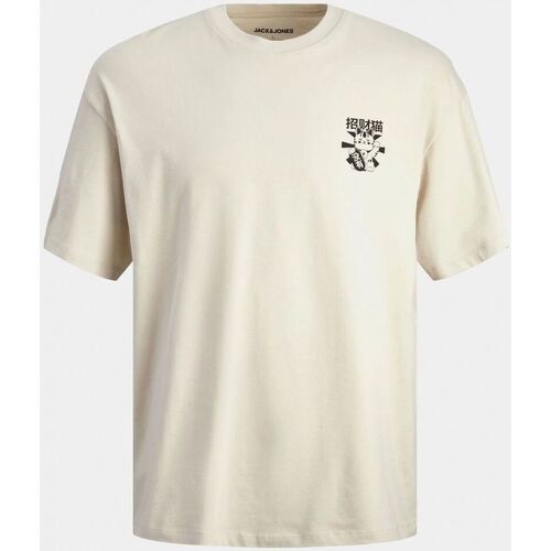 Kleidung Herren T-Shirts & Poloshirts Jack & Jones 12249223 DIRK-MOONBEAM Beige