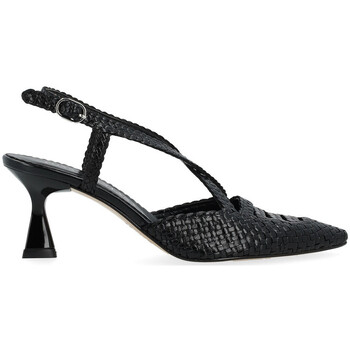 Schuhe Damen Sandalen / Sandaletten Pon´s Quintana Sandale  aus schwarzem gewebtem Leder Other